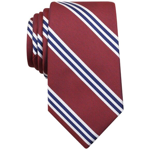 Nautica CLASSIC STRIPE TIE, RED 14186 - Picture 1 of 1